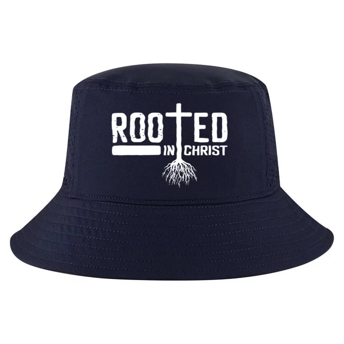 Rooted In Christ Religious Cool Comfort Performance Bucket Hat