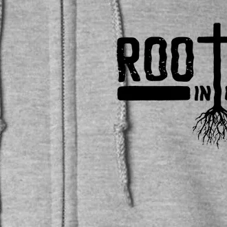 Rooted In Christ Religious Full Zip Hoodie