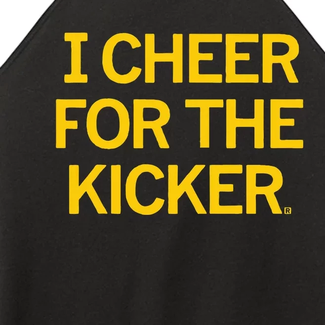 Retro I Cheer For The Kicker Football Cheerleaders Team Fan Women’s Perfect Tri Rocker Tank