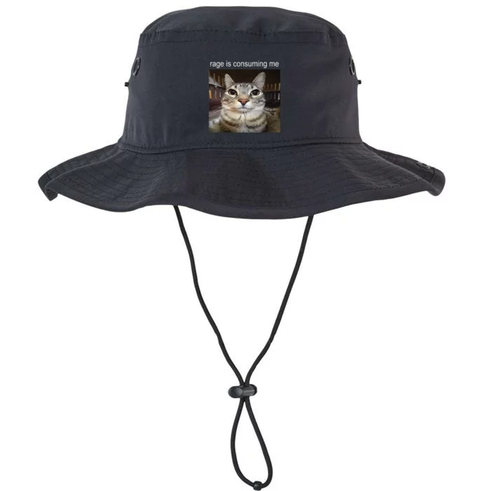 Rage Is Consuming Me Silly Staring Cat Meme Legacy Cool Fit Booney Bucket Hat