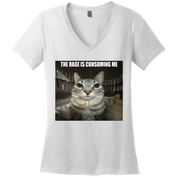 Rage Is Consuming Me Women's V-Neck T-Shirt