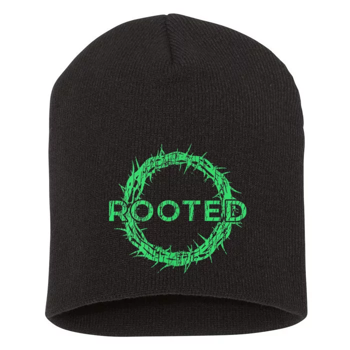 Rooted In Christ Having Your Roots Firmly In God Short Acrylic Beanie