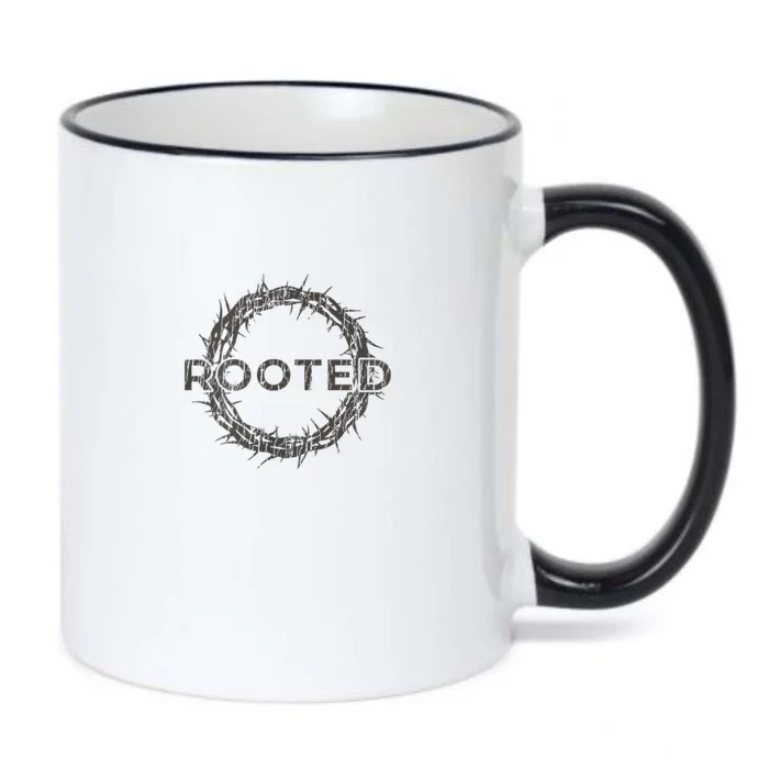 Rooted In Christ Black Color Changing Mug