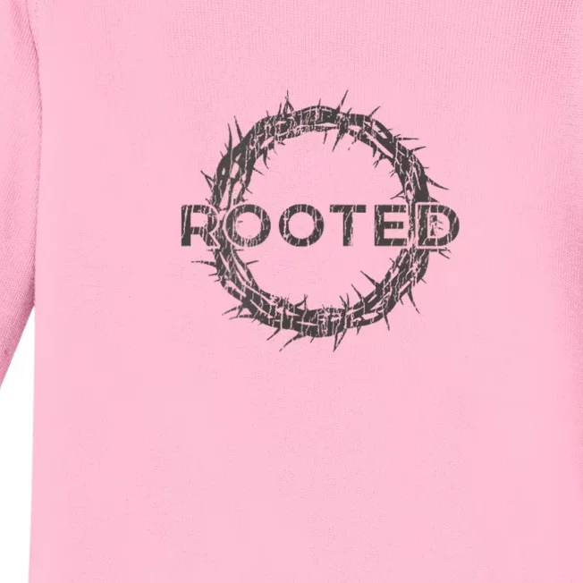 Rooted In Christ Baby Long Sleeve Bodysuit