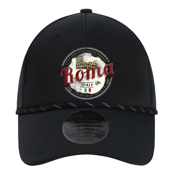 Rome Italy Colosseum Vintage Souvenir Performance The Dyno Cap