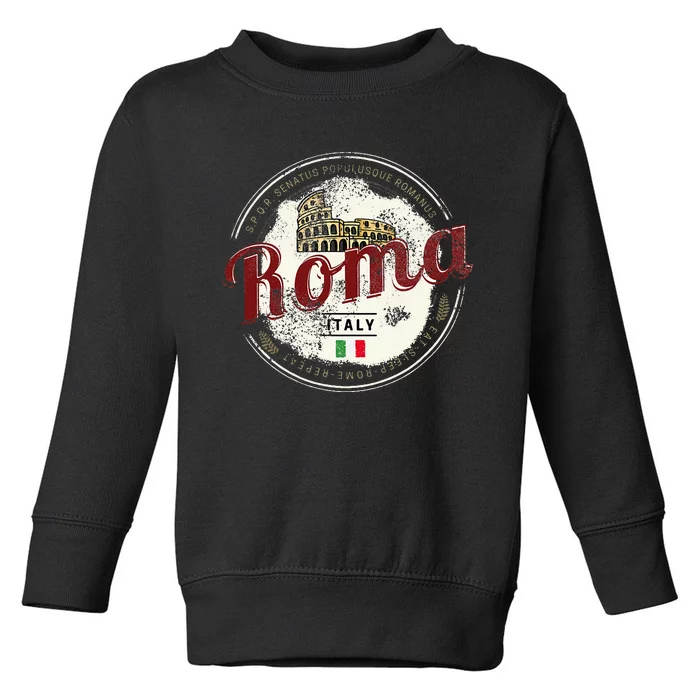 Rome Italy Colosseum Vintage Souvenir Toddler Sweatshirt