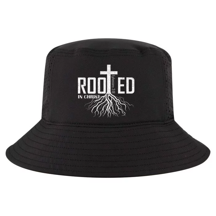 Rooted In Christ Christian Religious Christian Cool Comfort Performance Bucket Hat