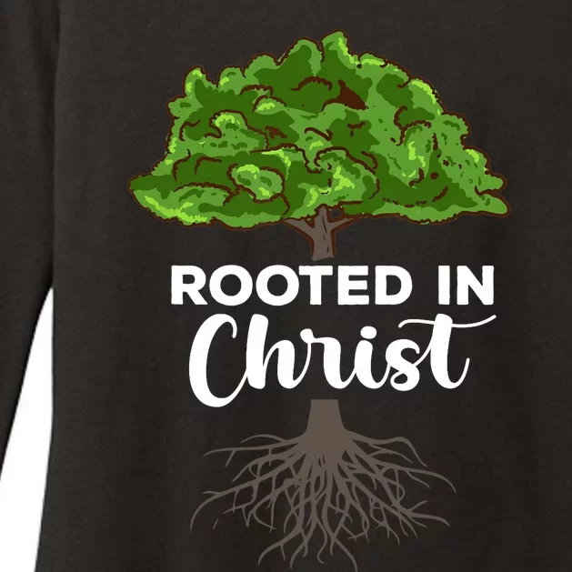 Rooted In Christ Theology Jesus Christ Christian Faith Womens CVC Long Sleeve Shirt