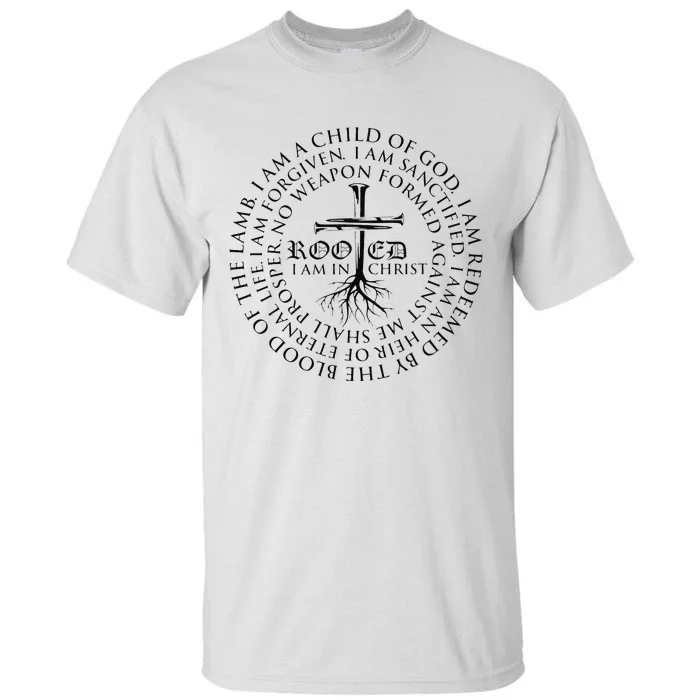 Rooted in Christ Religious Christian Jesus Vintage Tall T-Shirt