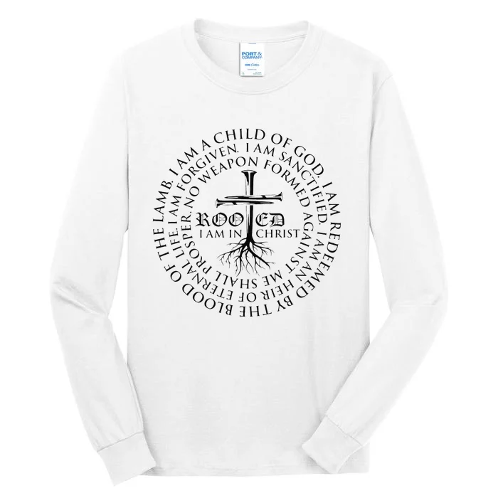 Rooted in Christ Religious Christian Jesus Vintage Tall Long Sleeve T-Shirt