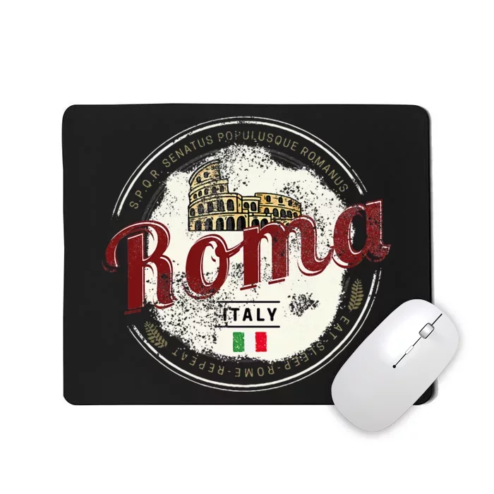 Rome Italy Colosseum Vintage Souvenir Mousepad