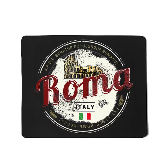 Rome Italy Colosseum Vintage Souvenir Mousepad