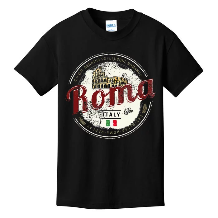 Rome Italy Colosseum Vintage Souvenir Kids T-Shirt