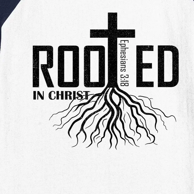 Rooted In Christ Christian Religious Christian Baseball Sleeve Shirt