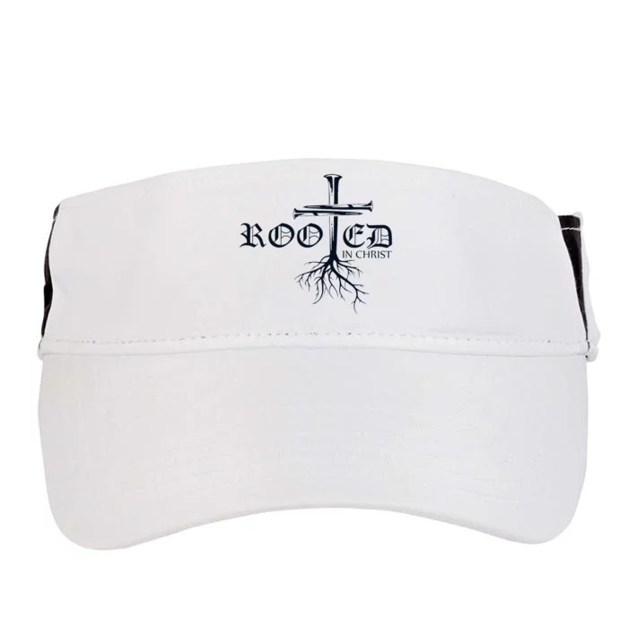 Rooted In Christ Christian Cross Religious Gift Adult Drive Performance Visor