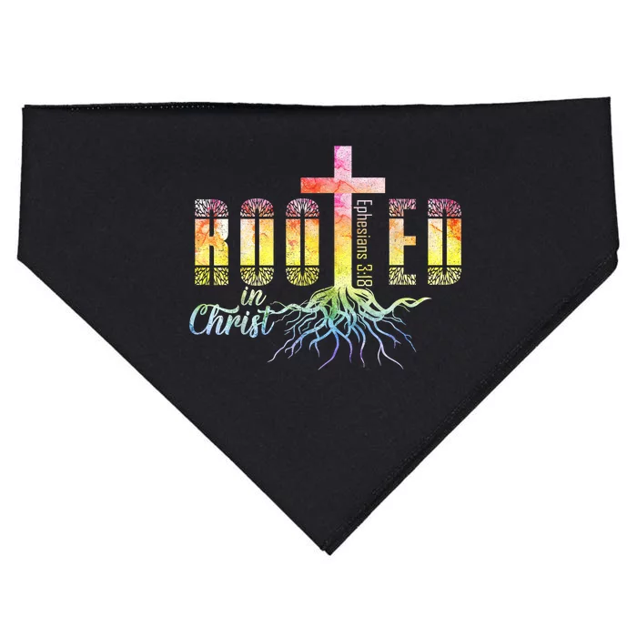 Rooted In Christ Christian Religious Christian USA-Made Doggie Bandana