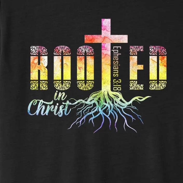 Rooted In Christ Christian Religious Christian ChromaSoft Performance T-Shirt