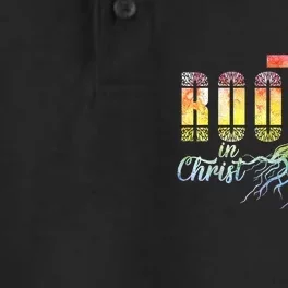 Rooted In Christ Christian Religious Christian Dry Zone Grid Performance Polo