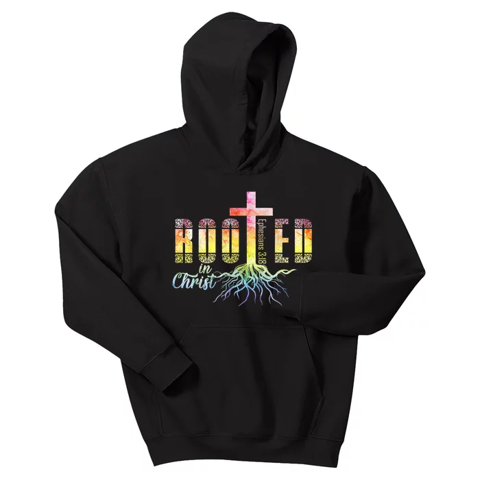 Rooted In Christ Christian Religious Christian Kids Hoodie