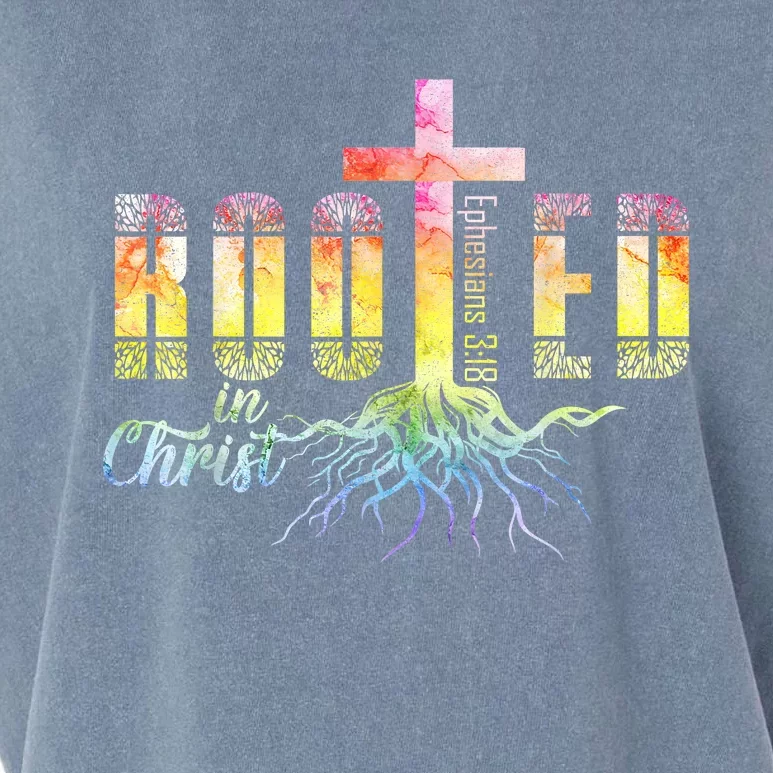 Rooted In Christ Christian Religious Christian Garment-Dyed Women's Muscle Tee