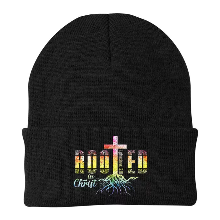 Rooted In Christ Christian Religious Christian Knit Cap Winter Beanie