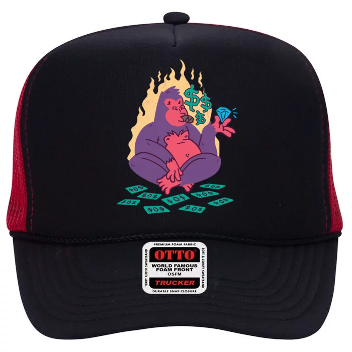 Rich Gorilla High Crown Mesh Trucker Hat