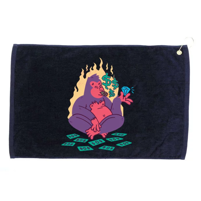 Rich Gorilla Grommeted Golf Towel