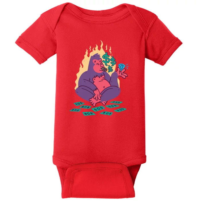 Rich Gorilla Baby Bodysuit