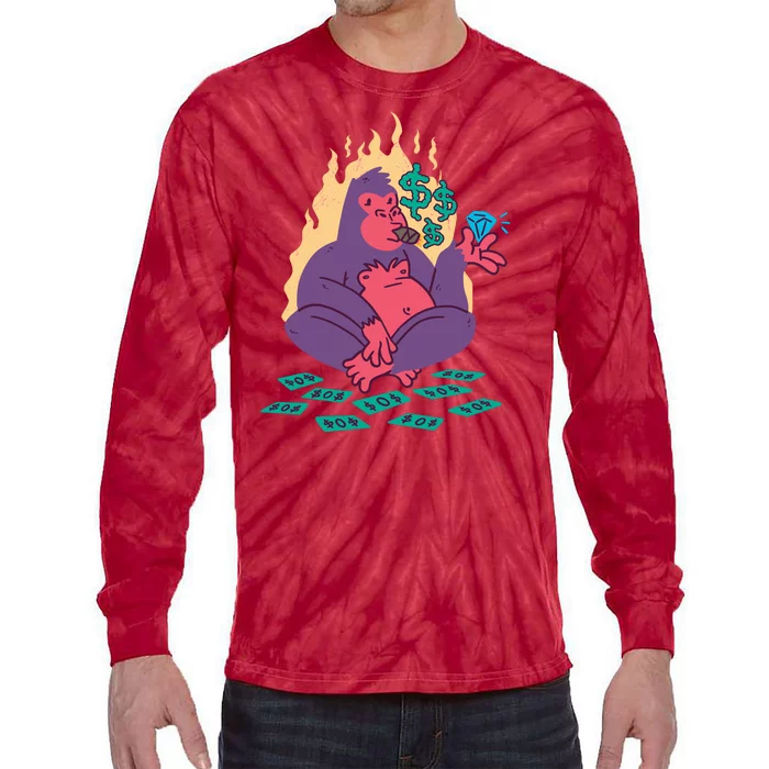 Rich Gorilla Tie-Dye Long Sleeve Shirt