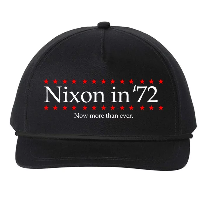 Richard Nixon in 72 Now More than Ever Snapback Five-Panel Rope Hat