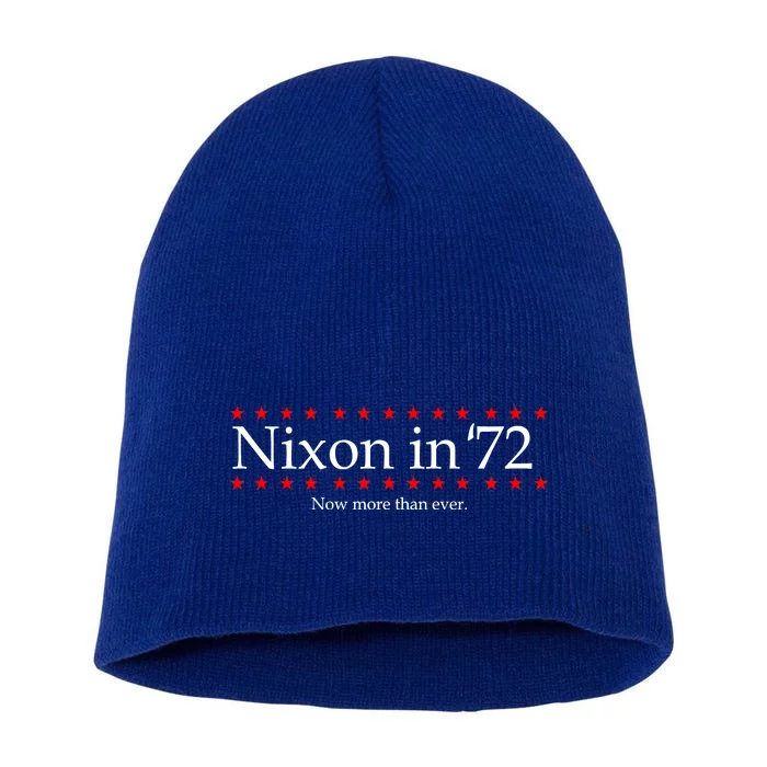 Richard Nixon in 72 Now More than Ever Short Acrylic Beanie