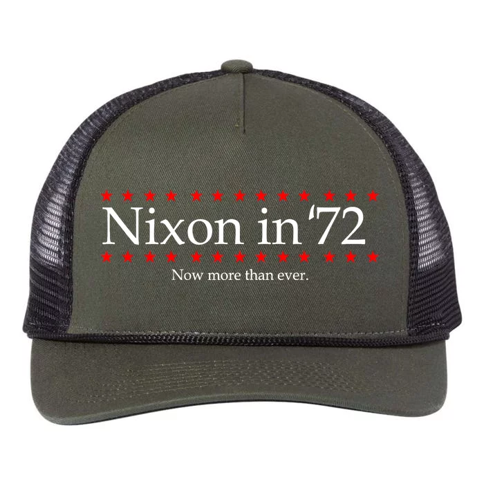 Richard Nixon in 72 Now More than Ever Retro Rope Trucker Hat Cap