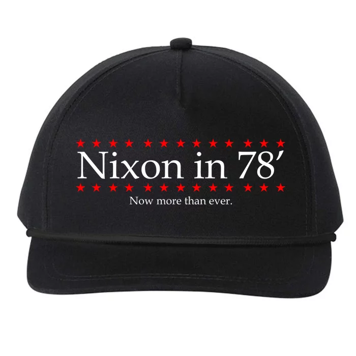 Richard Nixon in 78' 1978 Now More than Ever President Snapback Five-Panel Rope Hat