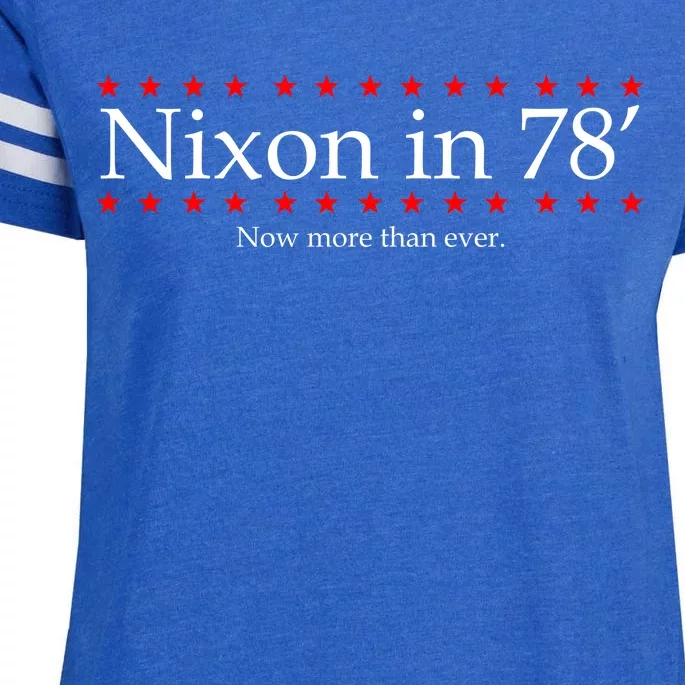 Richard Nixon in 78' 1978 Now More than Ever President Enza Ladies Jersey Football T-Shirt