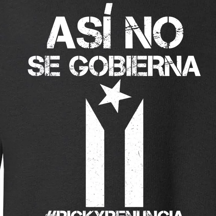 Ricky Renuncia Bandera Negra Puerto Rico Toddler Sweatshirt