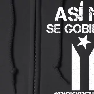 Ricky Renuncia Bandera Negra Puerto Rico Full Zip Hoodie