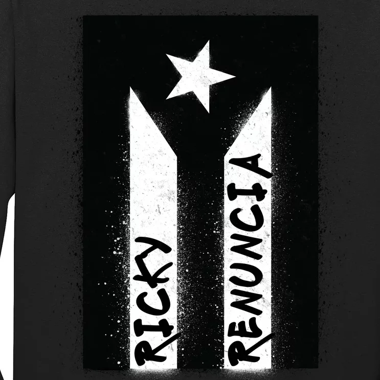 Ricky Renuncia Puerto Rico Flag Long Sleeve Shirt