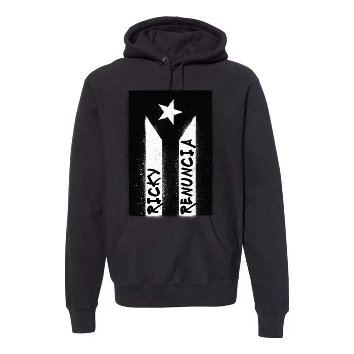 Ricky Renuncia Puerto Rico Flag Premium Hoodie