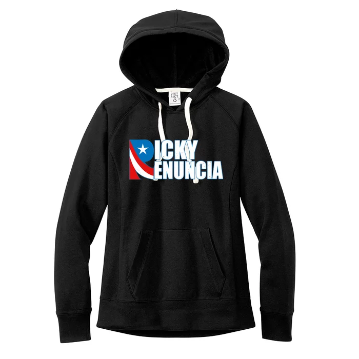 Ricky Renuncia Puerto Rico Star Logo Women's Fleece Hoodie