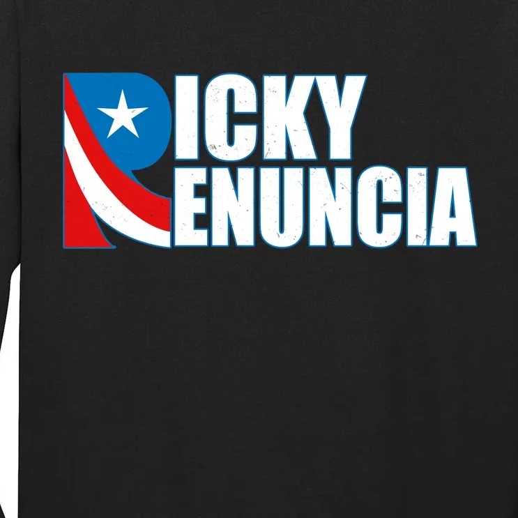 Ricky Renuncia Puerto Rico Star Logo Tall Long Sleeve T-Shirt