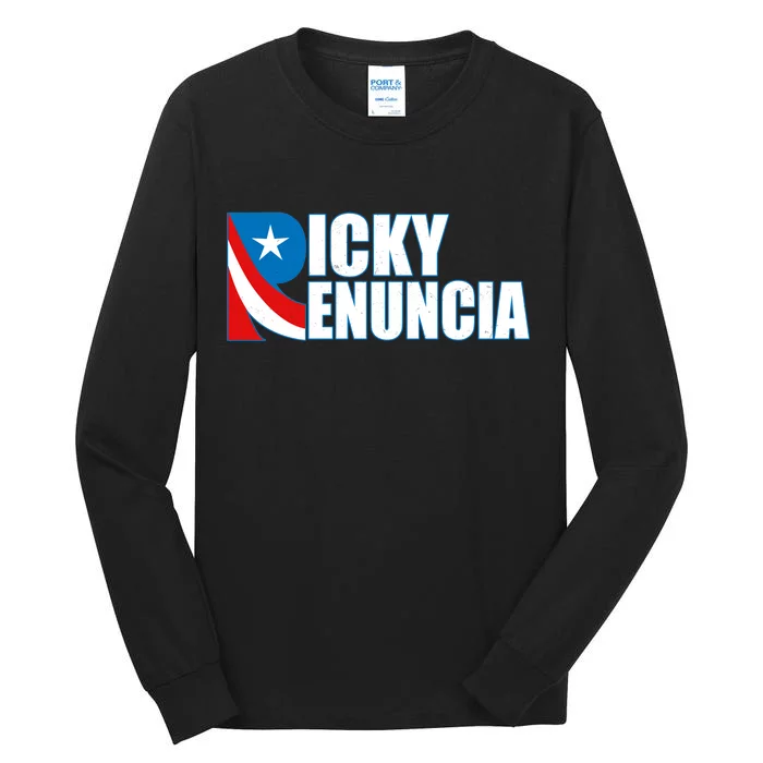 Ricky Renuncia Puerto Rico Star Logo Tall Long Sleeve T-Shirt