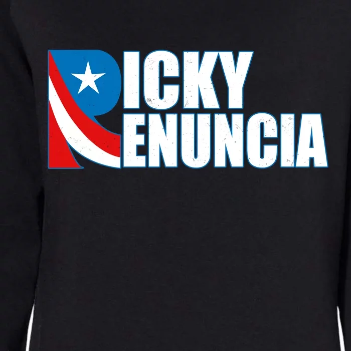 Ricky Renuncia Puerto Rico Star Logo Womens California Wash Sweatshirt