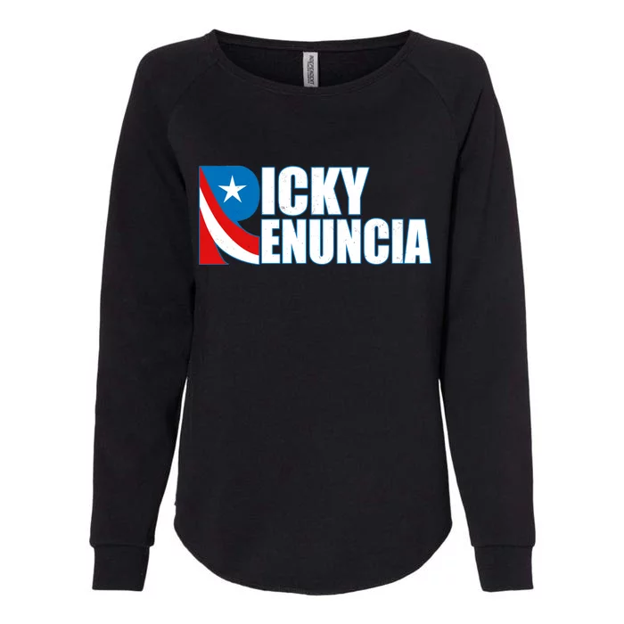 Ricky Renuncia Puerto Rico Star Logo Womens California Wash Sweatshirt