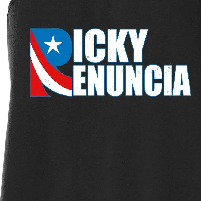 Ricky Renuncia Puerto Rico Star Logo Women's Racerback Tank