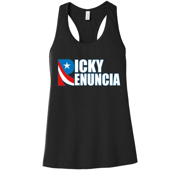 Ricky Renuncia Puerto Rico Star Logo Women's Racerback Tank