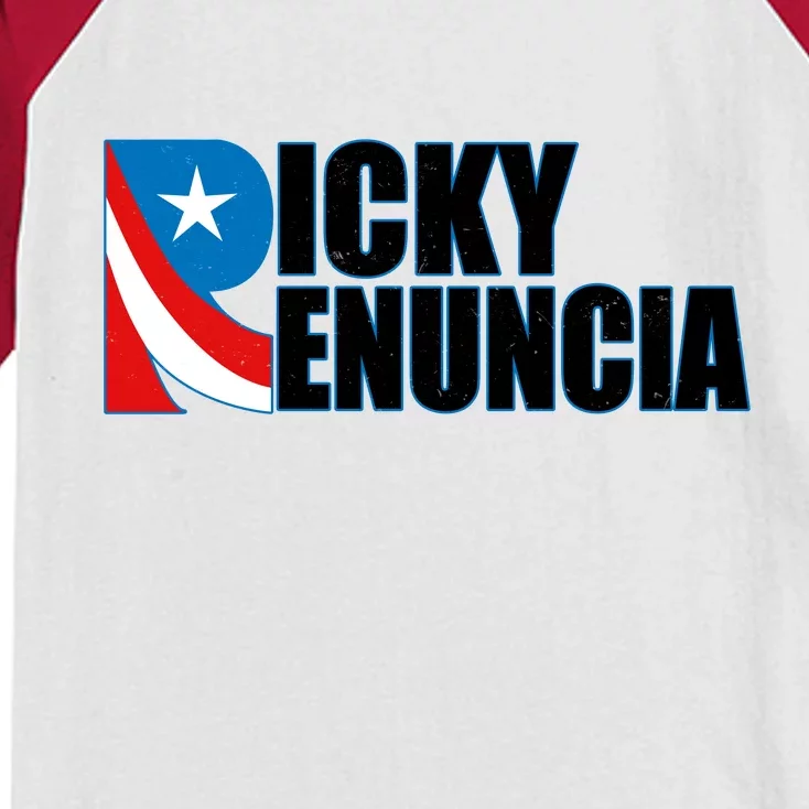 Ricky Renuncia Puerto Rico Star Logo Kids Colorblock Raglan Jersey