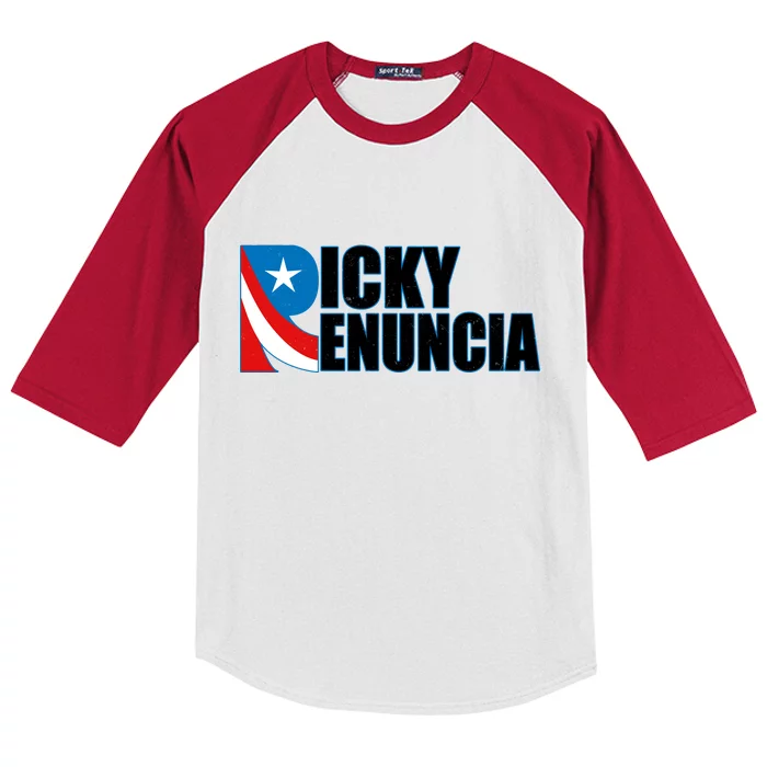 Ricky Renuncia Puerto Rico Star Logo Kids Colorblock Raglan Jersey