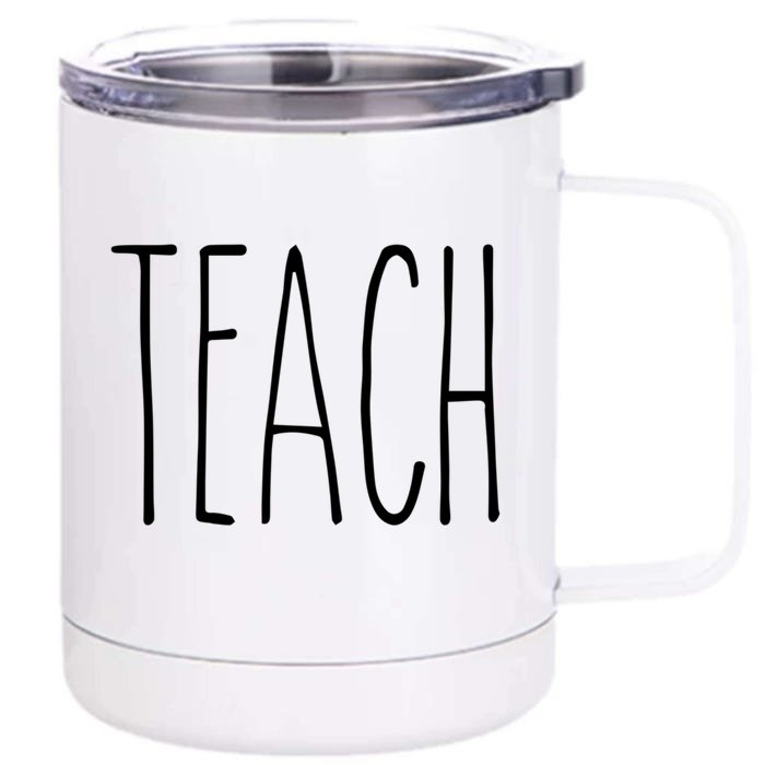 Rae Inspired Dunn Mug Teach Love Teacher Appreciation Gift Great Gift Front & Back 12oz Stainless Steel Tumbler Cup