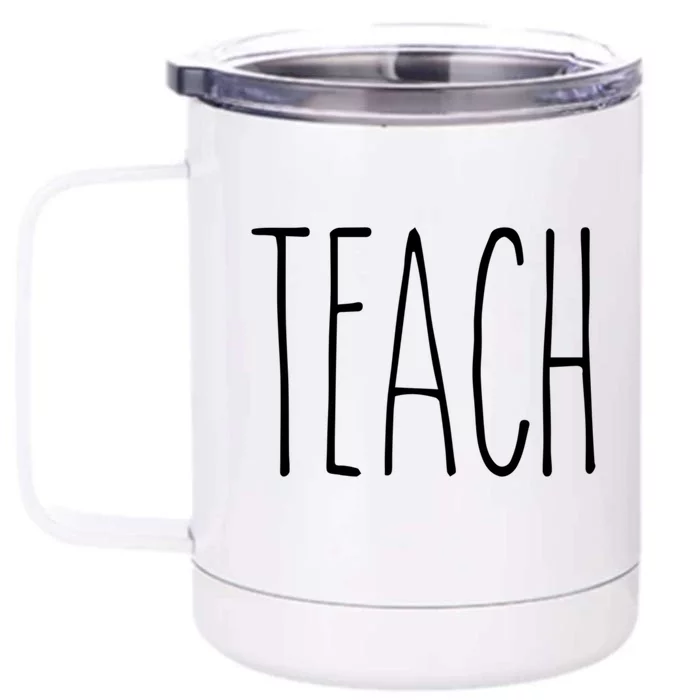 Rae Inspired Dunn Mug Teach Love Teacher Appreciation Gift Great Gift Front & Back 12oz Stainless Steel Tumbler Cup