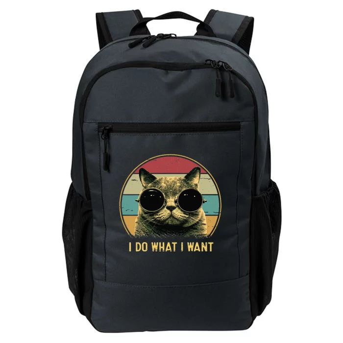 Retro I Do What I Want Funny Cat Lover Daily Commute Backpack